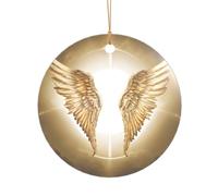 KFRXXZQB Angel Wing -Print Acrylic Pendant Golden Lanyard - Customizable High-Clarity Ornament For Christmas & Wedding Deco.