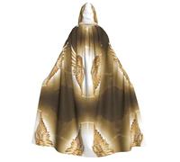 KFRXXZQB Angel Wing -Print Adults Halloween Cloak Hooded - Full Print Gothic Cape For Festivals, Larp Events & Themed Parties With Machine Washable Fabric