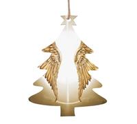 KFRXXZQB Angel Wing -Print Handcrafted Wooden Christmas Ornaments - Double-Sided Printed Hanging Decor For Tree Home Gifts. 2PCS