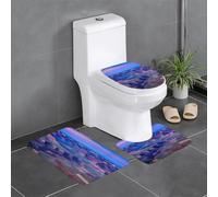 KFRXXZQB Beauty Grand Canyon -Print Flannel Non-Slip Rug Set 3-Piece - Absorbent U-Shaped Toilet Mat Lid Cover For Bathroom.