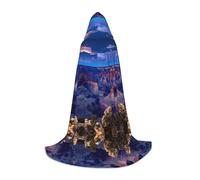 KFRXXZQB Beauty Grand Canyon -Print Youth Hooded Cape - Adjustable Printed Cloak For Halloween Events, School Theatre & Costumes M