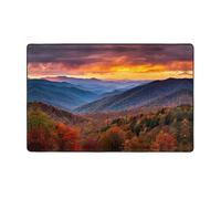 KFRXXZQB Blue Ridge Parkway Mountains -Print Flannel Non-Slip Mat 60x39 Inch, Soft Washable Area Rug with Memory Foam for Living Room & Bedroom.