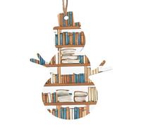 KFRXXZQB Book Shelves Collection and Ladder -Print Handcrafted Wooden Christmas Ornaments - Double-Sided Printed Hanging Decor For Tree Home Gifts. 2PCS