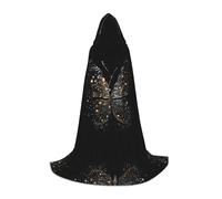 KFRXXZQB butterfly -Print Youth Hooded Cape - Adjustable Printed Cloak For Halloween Events, School Theatre & Costumes M