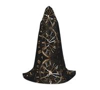 KFRXXZQB Clock Gear -Print Youth Hooded Cape - Adjustable Printed Cloak For Halloween Events, School Theatre & Costumes M