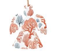 KFRXXZQB Coral Reef -Print Handcrafted Wooden Christmas Ornaments - Double-Sided Printed Hanging Decor For Tree Home Gifts. 2PCS