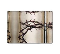 KFRXXZQB (Crown of thorns) Print Large 80x58 Inch Flannel Area Rug, Soft Machine Washable Non-Slip Floor Mat For Living Room & Bedroom.