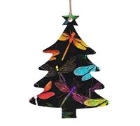 KFRXXZQB Cute Dragonfly -Print Handcrafted Wooden Christmas Ornaments - Double-Sided Printed Hanging Decor For Tree Home Gifts. 2PCS