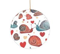 KFRXXZQB Cute Snail -Print Acrylic Pendant Golden Lanyard - Customizable High-Clarity Ornament For Christmas & Wedding Deco.