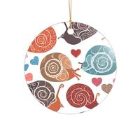 KFRXXZQB Cute Snail -Print Acrylic Pendant Golden Lanyard - Customizable High-Clarity Ornament For Christmas & Wedding Deco.