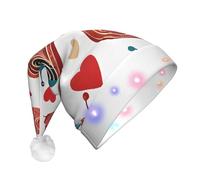 KFRXXZQB Cute Snail -Print Adult Plush Christmas Hat Led Lights Light-Up Santa Hat For Parties Events Soft, Washable Design For Holiday Gatherings Family Celebrations.