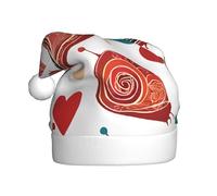 KFRXXZQB Cute Snail -Print Adult Plush Christmas Hats - Festive Santa Hats For Adults - Lightweight & Comfortable Christmas Gatherings, Parties Holiday Celebrations.