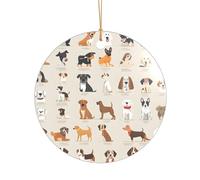 KFRXXZQB Dog breed -Print Acrylic Pendant Golden Lanyard - Customizable High-Clarity Ornament For Christmas & Wedding Deco.