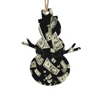 KFRXXZQB Dollar Sign Money -Print Handcrafted Wooden Christmas Ornaments - Double-Sided Printed Hanging Decor For Tree Home Gifts. 2PCS