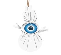 KFRXXZQB Evil eye -Print Handcrafted Wooden Christmas Ornaments - Double-Sided Printed Hanging Decor For Tree Home Gifts. 2PCS