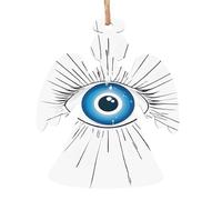 KFRXXZQB Evil eye -Print Handcrafted Wooden Christmas Ornaments - Double-Sided Printed Hanging Decor For Tree Home Gifts. 2PCS