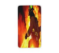 KFRXXZQB Firefighter Fireman Flame -Print Coral Velvet Towel 16x28 Inch | Soft, Absorbent, Quick-Dry | For Home, Travel, Gym | Lightweight Bath & Beach Towel.