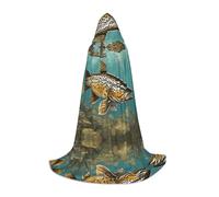 KFRXXZQB Fly Fish -Print Youth Hooded Cape - Adjustable Printed Cloak For Halloween Events, School Theatre & Costumes M