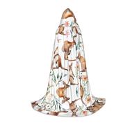 KFRXXZQB Funny Cartoon Kangaroo Zoo -Print Youth Hooded Cape - Adjustable Printed Cloak For Halloween Events, School Theatre & Costumes M