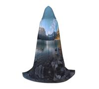 KFRXXZQB Glacier National Park -Print Youth Hooded Cape - Adjustable Printed Cloak For Halloween Events, School Theatre & Costumes M