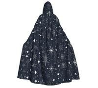 KFRXXZQB Glow in The Dark -Print Adults Halloween Cloak Hooded - Full Print Gothic Cape For Festivals, Larp Events & Themed Parties With Machine Washable Fabric