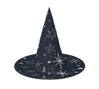 KFRXXZQB Glow in The Dark -Print Full Coverage Halloween Hat - Packable Witch Headwear For Festivals, Larp & Parties 1 PC