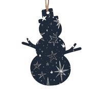 KFRXXZQB Glow in The Dark -Print Handcrafted Wooden Christmas Ornaments - Double-Sided Printed Hanging Decor For Tree Home Gifts. 2PCS