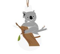 KFRXXZQB Hugging tree koala -Print Handcrafted Wooden Christmas Ornaments - Double-Sided Printed Hanging Decor For Tree Home Gifts. 2PCS