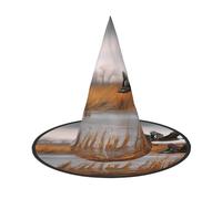 KFRXXZQB Hunting Flying Wild Duck -Print Full Coverage Halloween Hat - Packable Witch Headwear For Festivals, Larp & Parties 1 PC