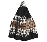 KFRXXZQB Husky Puppies Dogs -Print Adults Halloween Cloak Hooded - Full Print Gothic Cape For Festivals, Larp Events & Themed Parties With Machine Washable Fabric