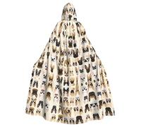 KFRXXZQB I Love French Bulldog -Print Adult Halloween Cloak - Adjustable Hooded Cape For Parties, Gothic Events & Festivals, Machine Washable Value Option