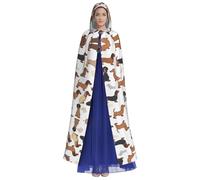 KFRXXZQB I Love My Dog Dachshunds -Print Adult Halloween Cloak - Adjustable Hooded Cape For Parties, Gothic Events & Festivals, Machine Washable Value Option