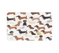 KFRXXZQB (I Love My Dog Dachshunds) Print Flannel Non-Slip Rug 20x31.5 Inch, Soft Machine Washable Floor Mat With Memory Foam For Bathroom & Kitchen.