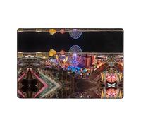 KFRXXZQB (Las Vegas night view) Print Flannel Carpet 36x24 & 72x48 Inch, Soft Non-Slip Area Rugs, Machine Washable Floor Mat For Living Room & Bedroom.