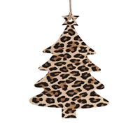 KFRXXZQB leopard patterned wallpaper -Print Handcrafted Wooden Christmas Ornaments - Double-Sided Printed Hanging Decor For Tree Home Gifts. 2PCS