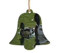 KFRXXZQB Loon Nature Bird -Print Handcrafted Wooden Christmas Ornaments - Double-Sided Printed Hanging Decor For Tree Home Gifts. 2PCS