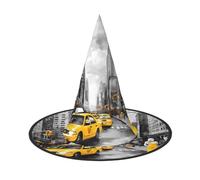 KFRXXZQB Love from New York -Print Full Coverage Halloween Hat - Packable Witch Headwear For Festivals, Larp & Parties 2 PCS