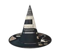 KFRXXZQB Musical Guitar -Print Full Coverage Halloween Hat - Packable Witch Headwear For Festivals, Larp & Parties 2 PCS