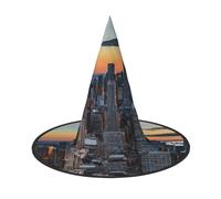 KFRXXZQB New York City Print -Print Full Coverage Halloween Hat - Packable Witch Headwear For Festivals, Larp & Parties 1 PC