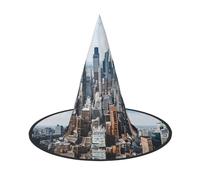 KFRXXZQB New York Fashion City -Print Full Coverage Halloween Hat - Packable Witch Headwear For Festivals, Larp & Parties 1 PC