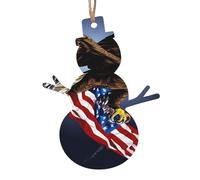 KFRXXZQB North Bald Eagle -Print Handcrafted Wooden Christmas Ornaments - Double-Sided Printed Hanging Decor For Tree Home Gifts. 2PCS