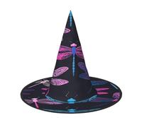 KFRXXZQB purple dragonfly -Print Full Coverage Halloween Hat - Packable Witch Headwear For Festivals, Larp & Parties 2 PCS