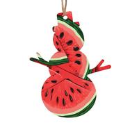 KFRXXZQB Red watermelon -Print Handcrafted Wooden Christmas Ornaments - Double-Sided Printed Hanging Decor For Tree Home Gifts. 2PCS