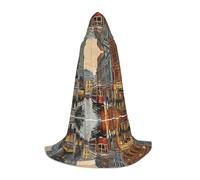 KFRXXZQB san francisco -Print Youth Hooded Cape - Adjustable Printed Cloak For Halloween Events, School Theatre & Costumes S