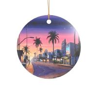 KFRXXZQB The Old Hollywood -Print Acrylic Pendant Golden Lanyard - Customizable High-Clarity Ornament For Christmas & Wedding Deco.