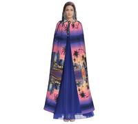 KFRXXZQB The Old Hollywood -Print Adult Halloween Cloak - Adjustable Hooded Cape For Parties, Gothic Events & Festivals, Machine Washable Value Option