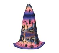 KFRXXZQB The Old Hollywood -Print Youth Hooded Cape - Adjustable Printed Cloak For Halloween Events, School Theatre & Costumes S