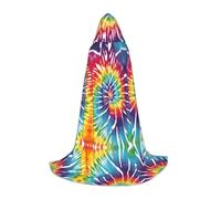 KFRXXZQB tie dye rainbow -Print Youth Hooded Cape - Adjustable Printed Cloak For Halloween Events, School Theatre & Costumes S