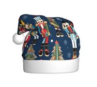 KFRXXZQB Women's Nutcracker Ballet Xmas Dance -Print Adult Plush Christmas Hats - Festive Santa Hats For Adults - Lightweight & Comfortable Christmas Gatherings, Parties Holiday Celebrations.