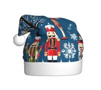 KFRXXZQB Women's Nutcracker Ballet Xmas Dance -Print Adult Plush Christmas Hats - Festive Santa Hats For Adults - Lightweight & Comfortable Christmas Gatherings, Parties Holiday Celebrations.